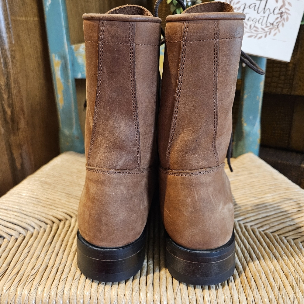 Dan Post Women's Round Toe Lace-Up Ropers, Khaki - Size 7M - Picture 5 of 8